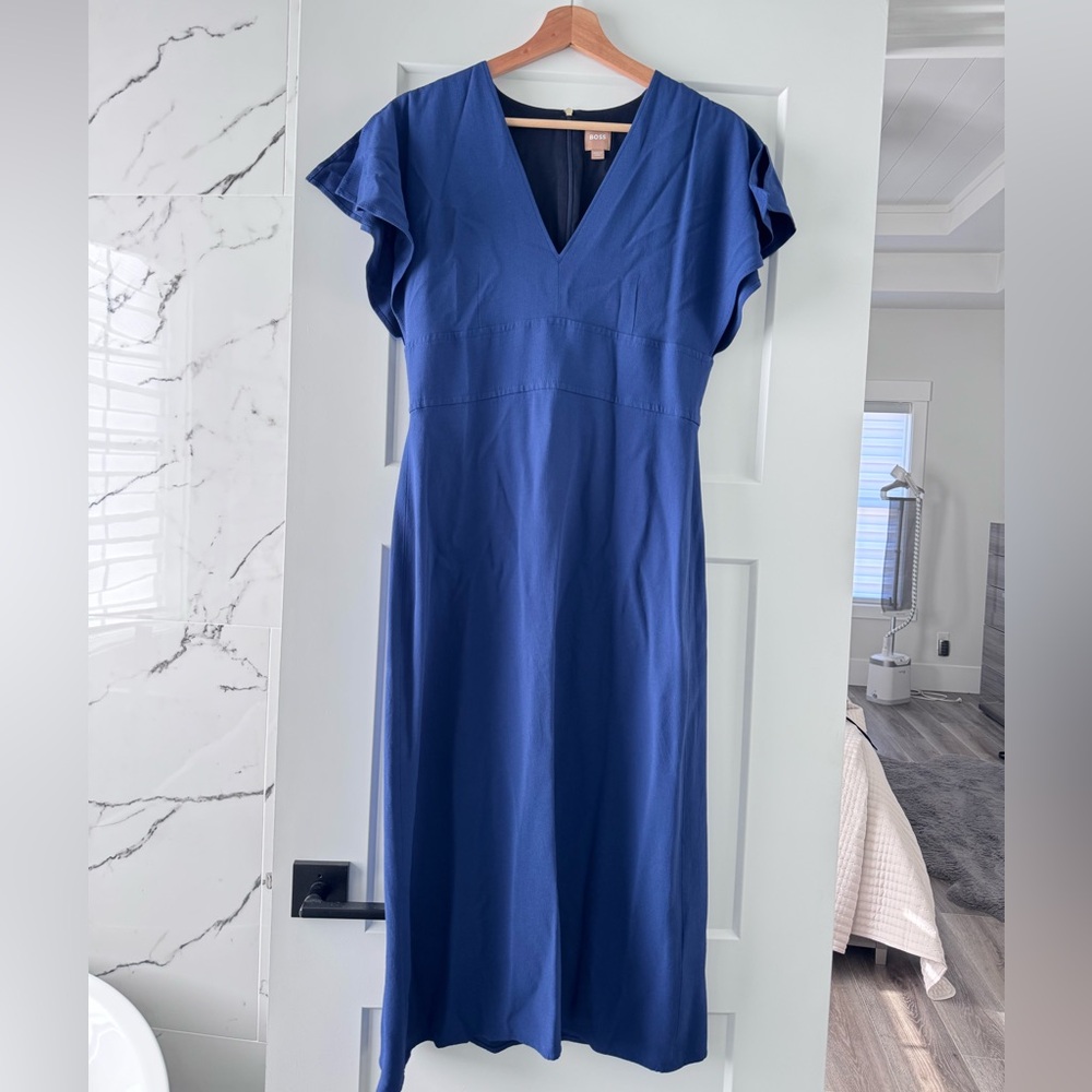 Boss Royal Blue Midi Dress